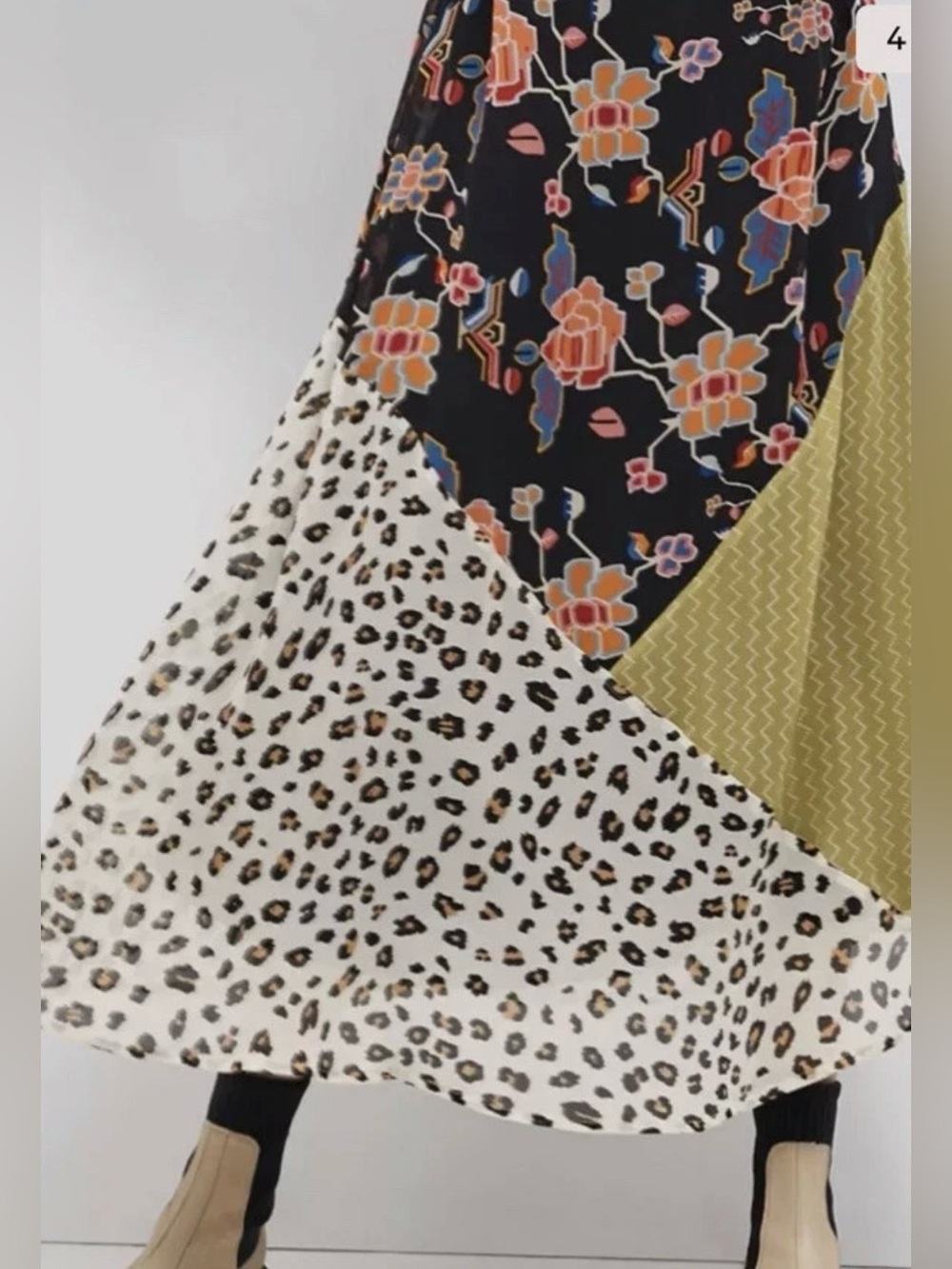 NWOT Verb by Pallavi Singhee Anthropologie Soniya Patchwork Maxi Dress Sz Large - Picture 5 of 13